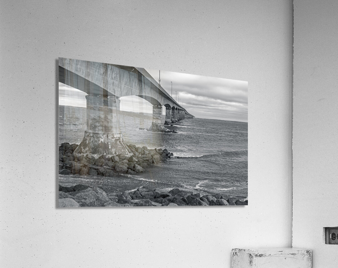 confed bridge bw Acrylic Print