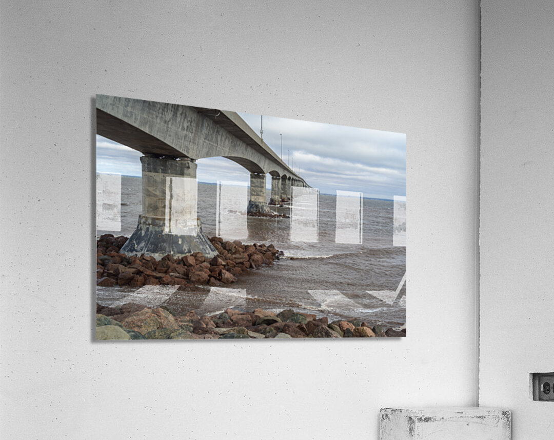 Confederation bridge cloudy Acrylic Print