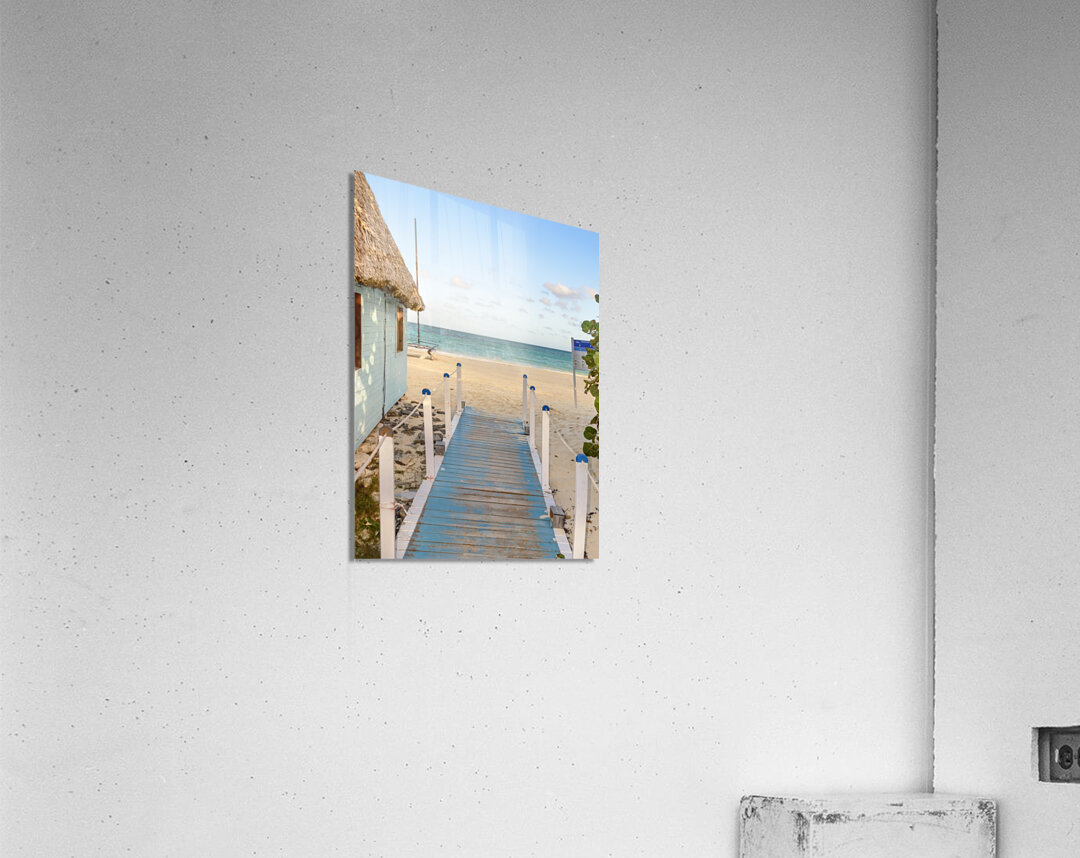 Cuban Beach Arrival path Acrylic Print