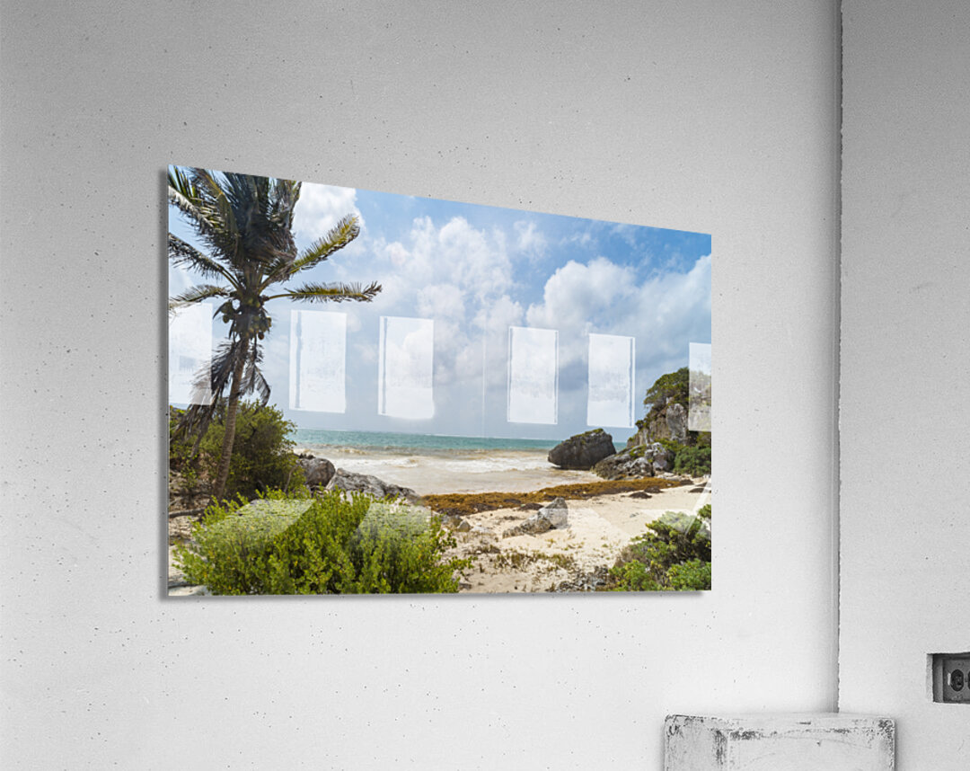 Tulum beach ocean view 3 Acrylic Print