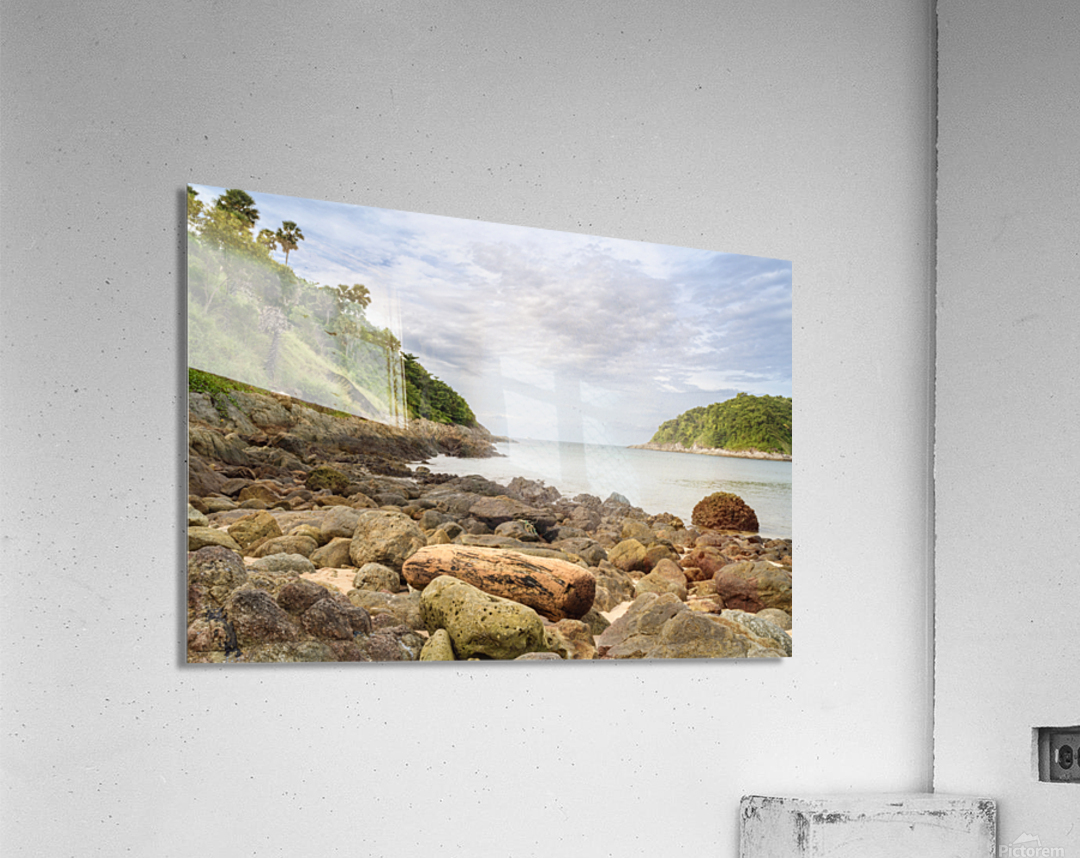 Ya-Nui beach with island view Acrylic Print