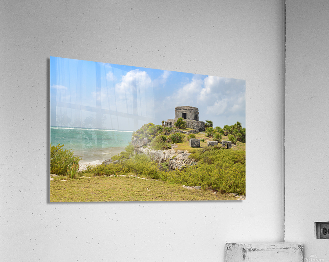 Tulum Ruins on Cliff Acrylic Print