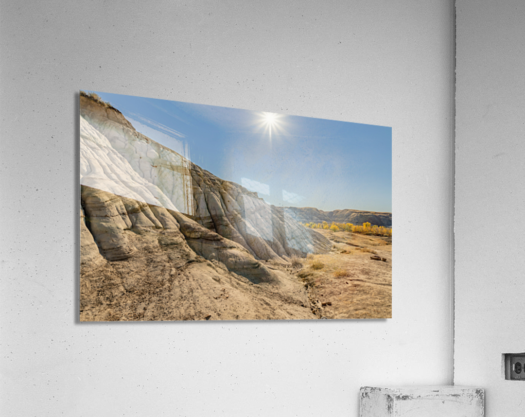 Hoodoos hills with sun Acrylic Print