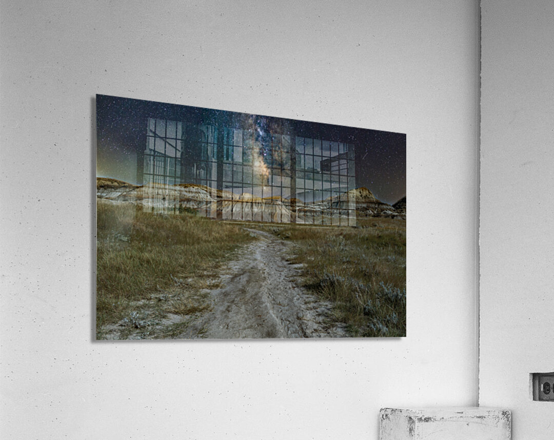 horseshoe canyon night milkyway Acrylic Print