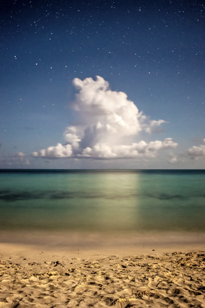 Cuba beach cloud night