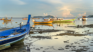 Rawai beach fishing boats & longtails