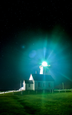 Wood Islands Lighthouse at night