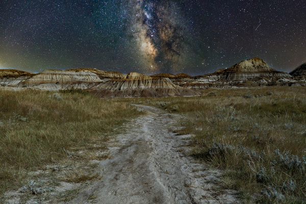 horseshoe canyon night milkyway Print