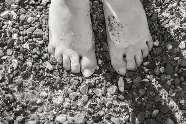 Toes in the Water BW Print