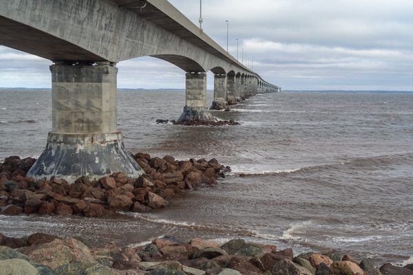 Confederation bridge cloudy Print
