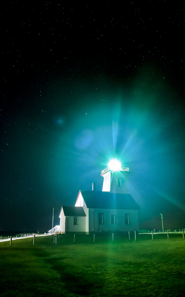 Wood Islands Lighthouse at night Print