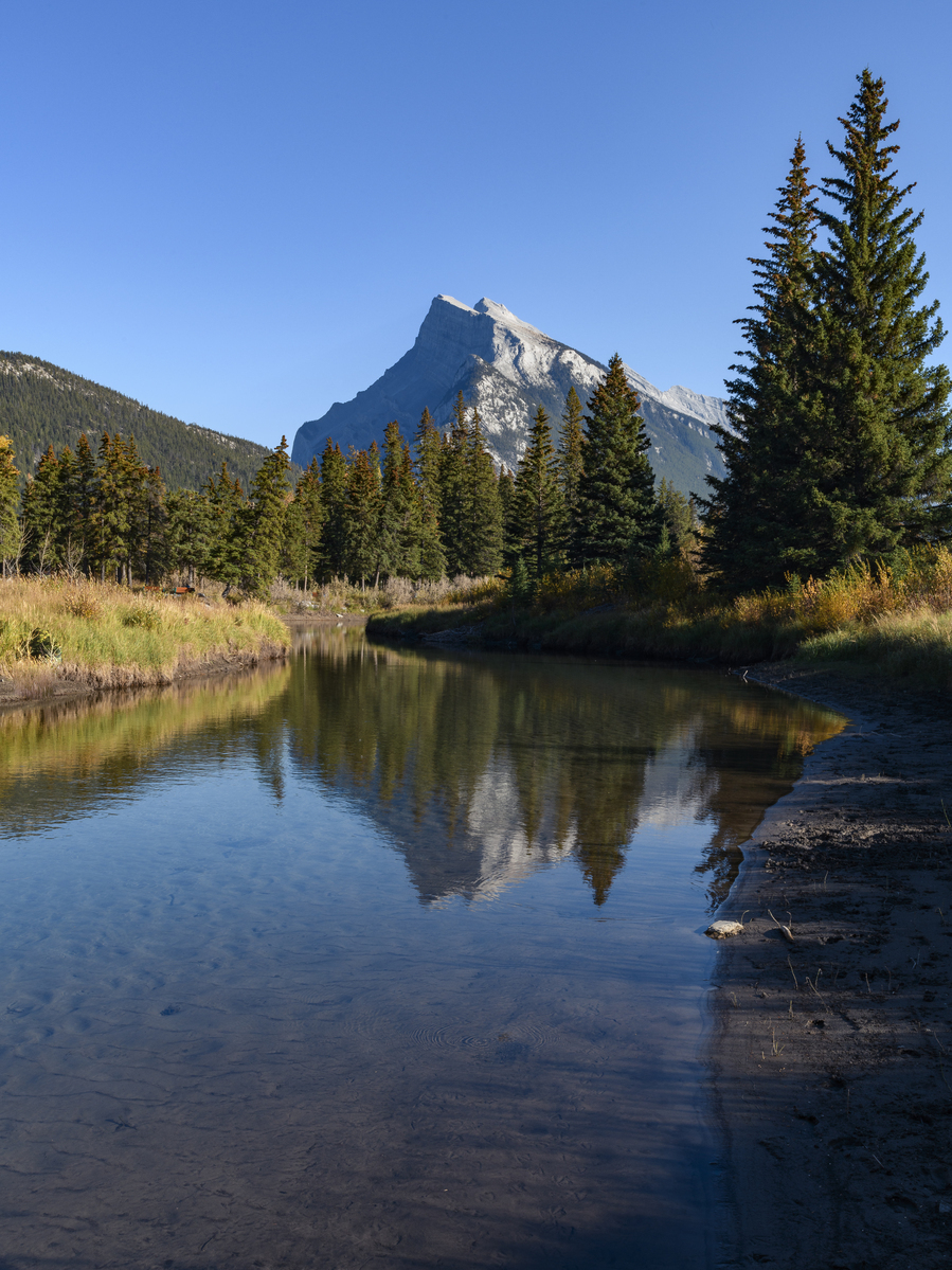 Bow river with mountains 2-7  Print