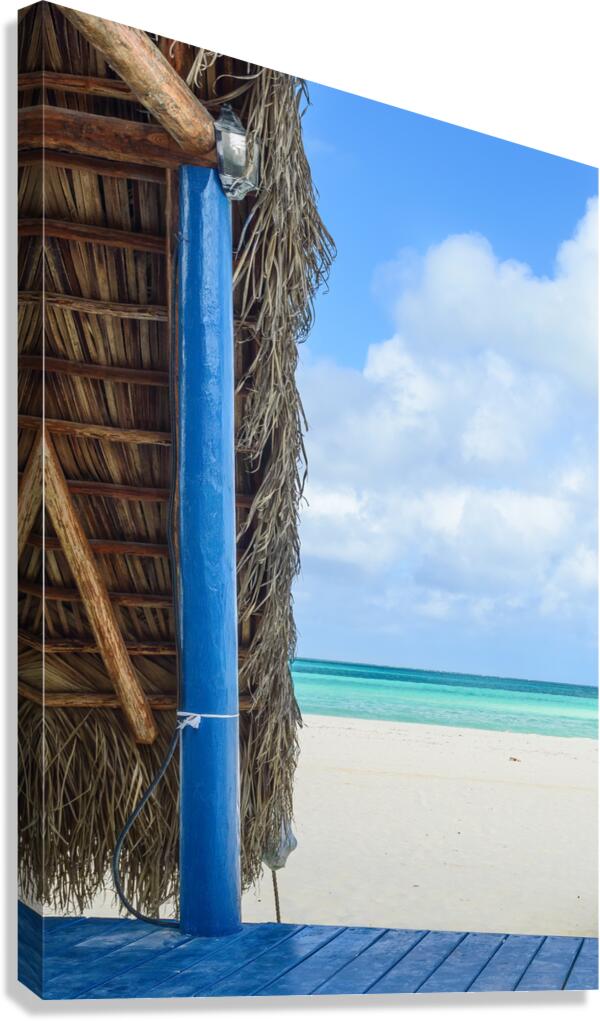 Deck with an awesome tropical view Canvas Print