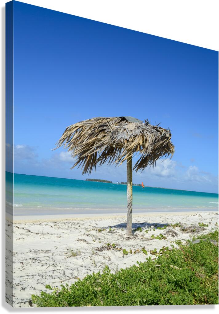 Beach Umbrella cuban Canvas Print
