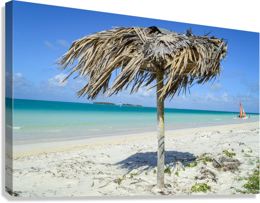 Beach umbrella cuban 2 Canvas Print