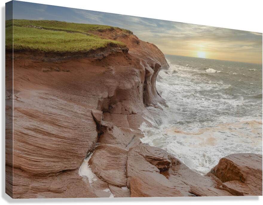 Isle de la Madeleine cliffs 2 Canvas Print