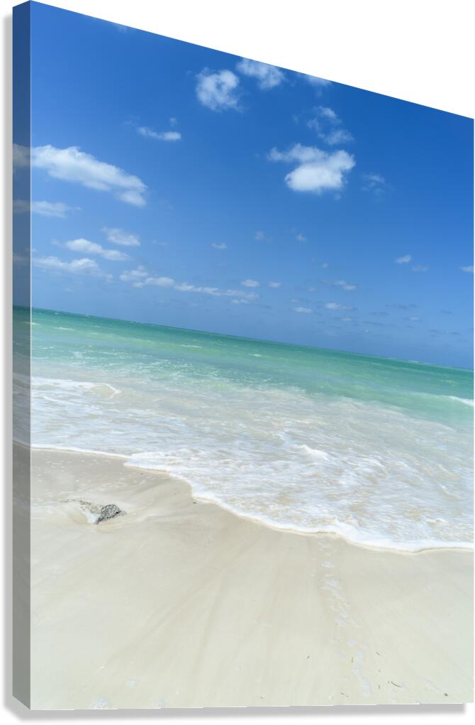 Cuban beach blue aqua Canvas Print