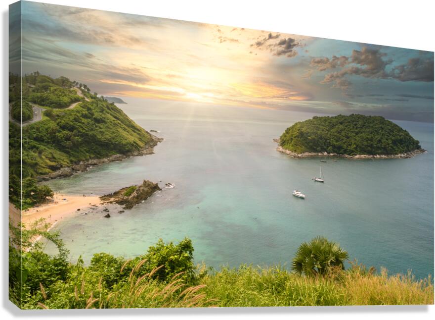 Windmill Lookout view of Ya-Nui beach Canvas Print