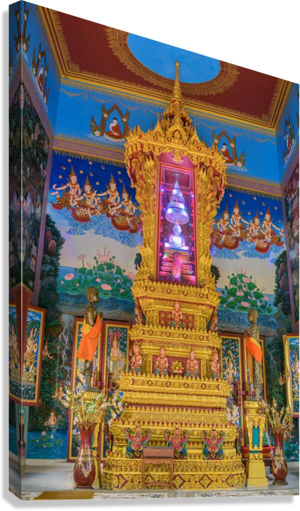 Interior of a temple at Wat Khao Rang temple Canvas Print