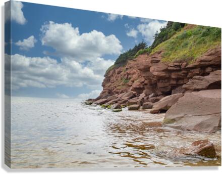 Cloudy basin head rocks Canvas Print