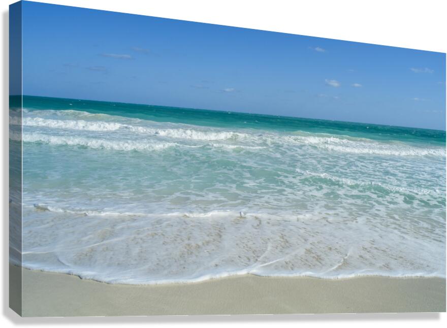 Awesome Cuban aqua beach water 3 Canvas Print