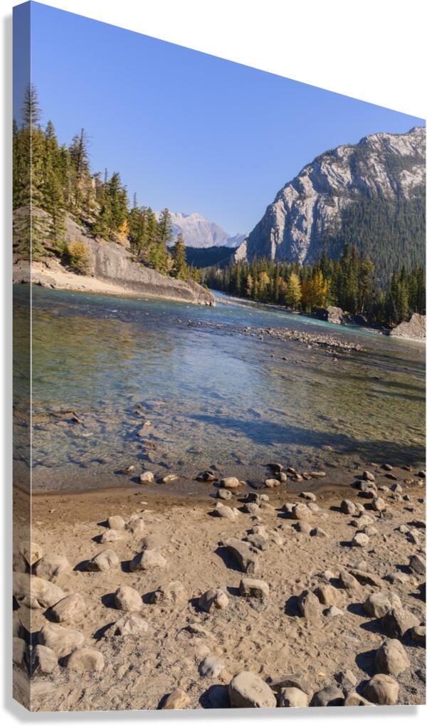 bow river bend shore 2626 Canvas Print