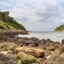 Ya-Nui beach with island view