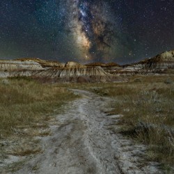 horseshoe canyon night milkyway
