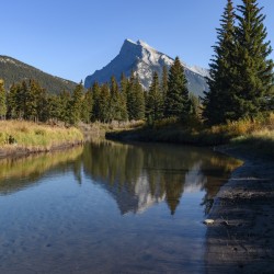 Bow river with mountains 2-7