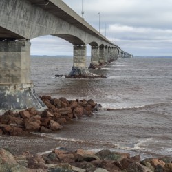 Confederation bridge cloudy