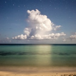 Cuba beach cloud night