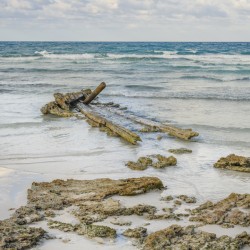 Cuban beach shipwreck