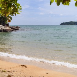 Rawai beach with island view
