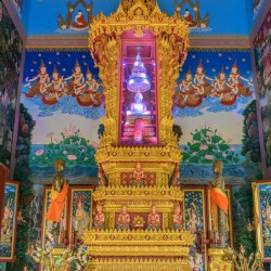 Interior of a temple at Wat Khao Rang temple
