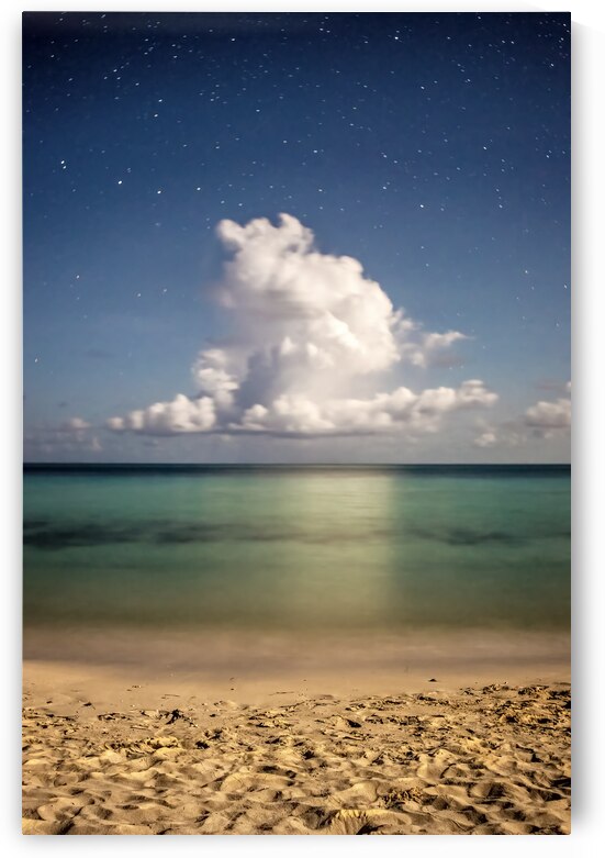 Cuba beach cloud night by Justin Richard Batten