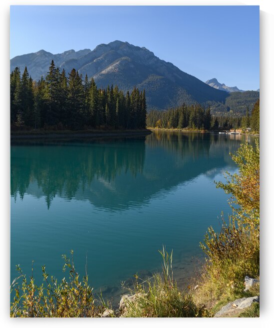 Banff Bow River mountains 2 by Justin Richard Batten