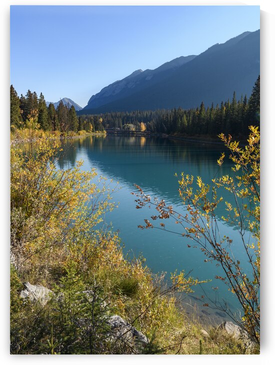 Bow River Banff mountains 2-4 by Justin Richard Batten