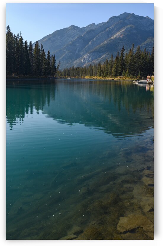 Banff Bow River mountains 2-3 by Justin Richard Batten
