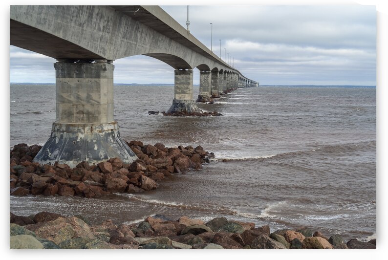 Confederation bridge cloudy by Justin Richard Batten