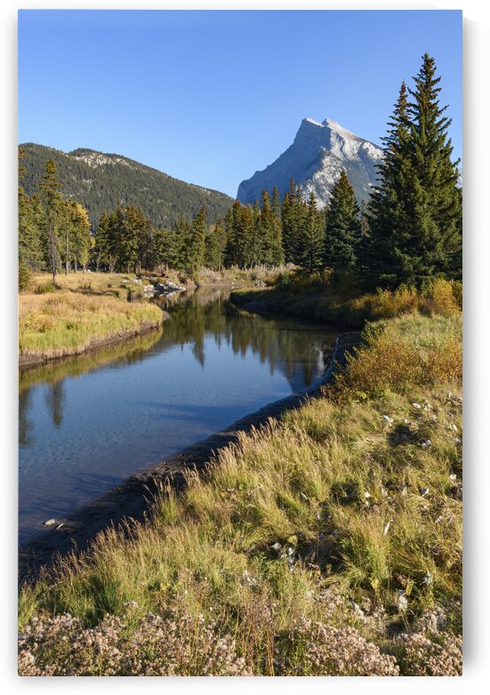 Banff Bow River mountains 2-5 by Justin Richard Batten