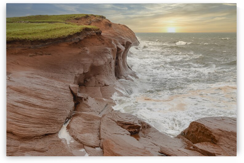 Isle de la Madeleine cliffs 2 by Justin Richard Batten