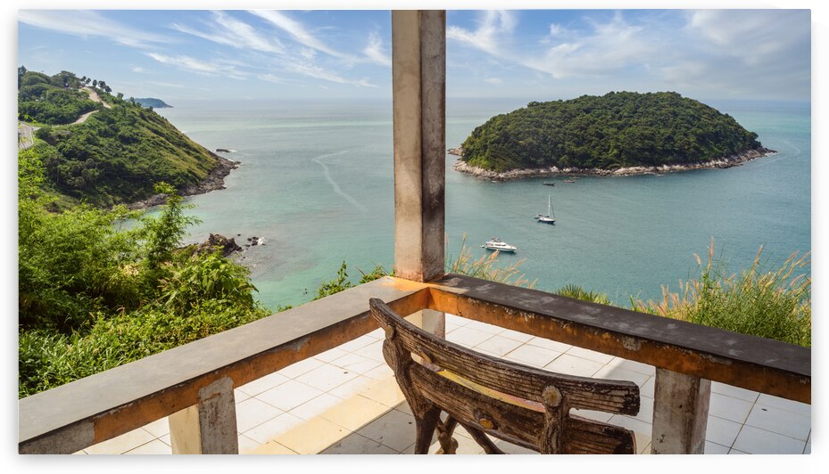 Windmill Lookout of Ya-nui beach by Justin Richard Batten