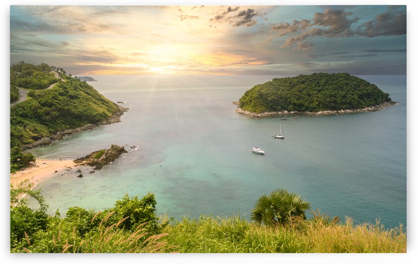Windmill Lookout view of Ya-Nui beach by Justin Richard Batten