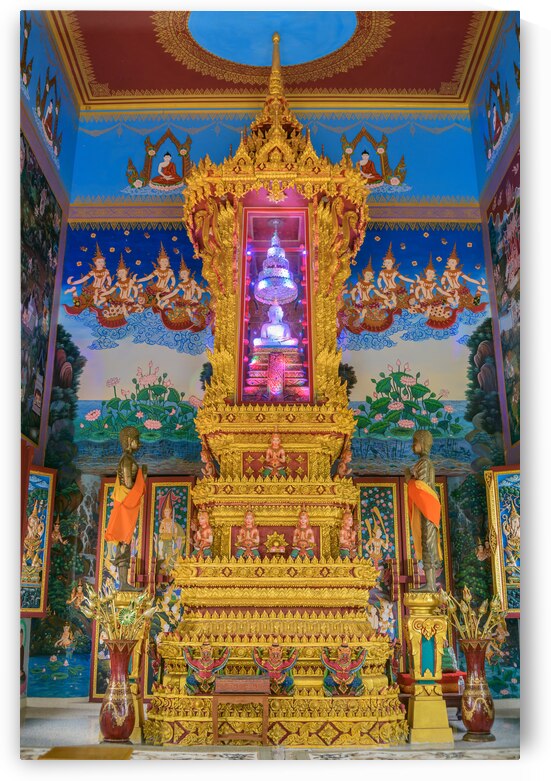 Interior of a temple at Wat Khao Rang temple by Justin Richard Batten