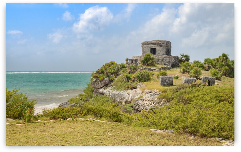 Tulum Ruins on Cliff by Justin Richard Batten