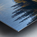 Banff train tracks with sun mountains 3 Metal print