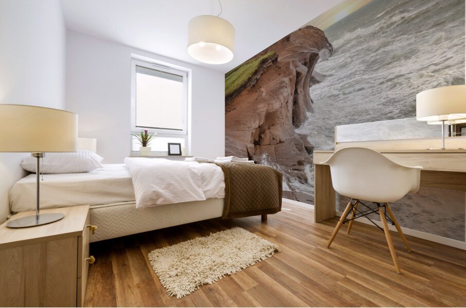 Isle De la Madeleine cliffs Mural print