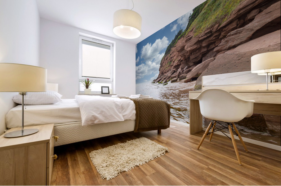 Cloudy basin head rocks Mural print