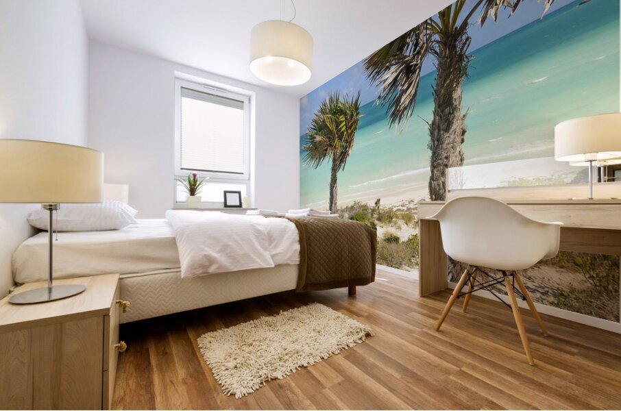 2 palms on Cuban dunes Mural print