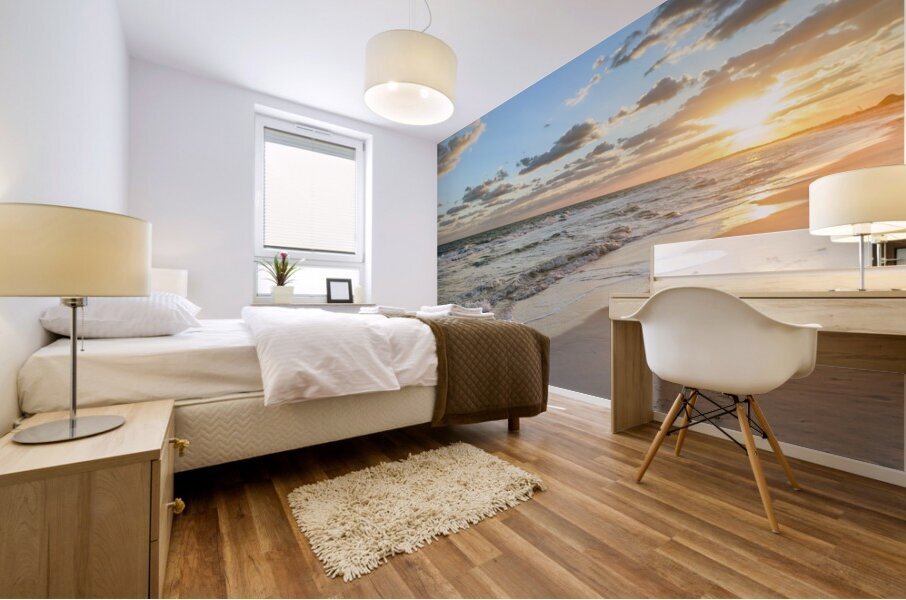 Cuban beach at sunrise 4 Mural print